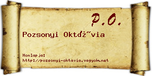 Pozsonyi Oktávia névjegykártya